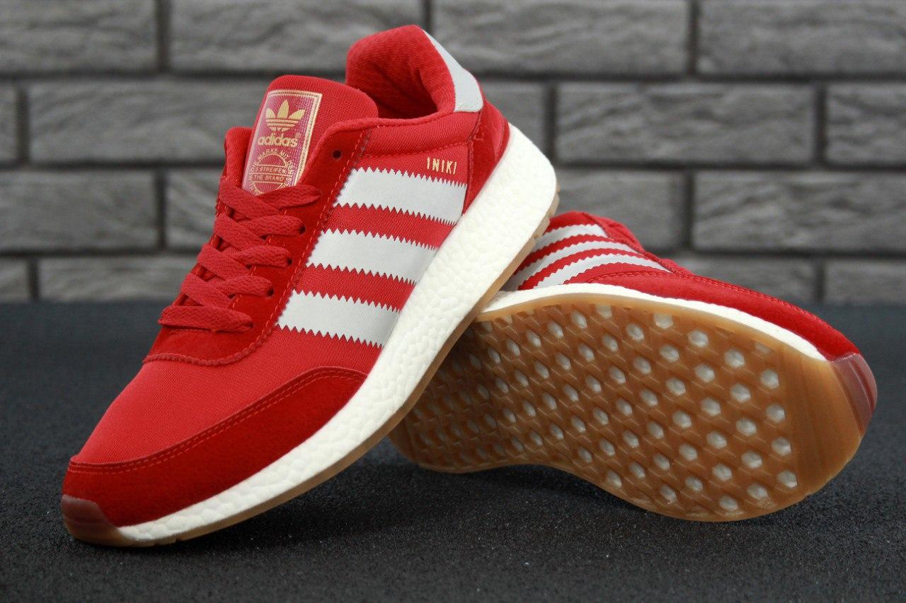 Кросівки жіночі червоні Adidas Iniki (00215)