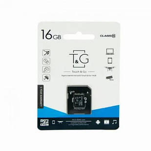 Картка пам'яті microSD Touch&Go 16 Гб з адаптером