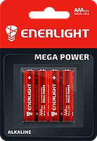 Батарейка ENERLIGHT MEGA POWER AAA FOL 4/90030204 * (141) 4шт
