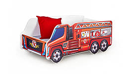 Ліжко дитяче з матрацом Fire truck 148x74 Halmar