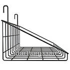 Кошик 400х200х30мм низький борт, на сітку торгову, чорний. Навісна полиця металева. Кошик дротяний, фото 2