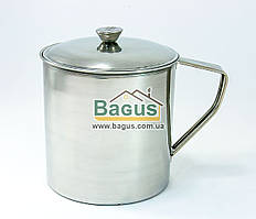 Кухоль з неіржавкої сталі 13 см з кришкою 1340 мл Empire (EM-0209)