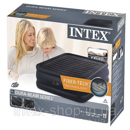Ліжко Queen Raised Downy Bed, Intex 64440, фото 3