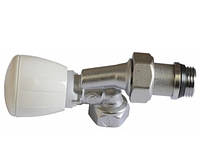 Угловой осевой микрометрический термостатический клапан, хромированный GIACOMINI (R435X053) 1/2"