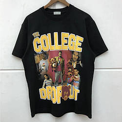 Футболка чорна Kanye West ''The College Dropout'' Vintage Look T-Shirt XS