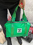 Зелена - велика вмістка універсальна сумка з непромокаючої плащівки на блискавці (1541), фото 2