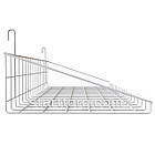 Кошик 700х300х30мм низький борт, на сітку торгову, біла. Навісна полиця металева. Кошик дротяний, фото 2