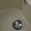 Гранітна мийка для кухні Platinum 480 TURAS матова Пісок, фото 4