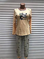 Пижама хлопковая женская, пижамка штаны и кофта для женщин, размер S, M, L, XL, Bella Secret
