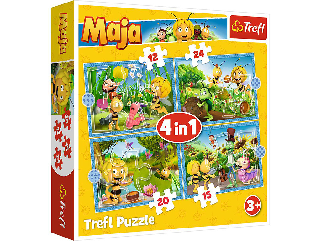 Пазли Trefl 4в1 Пригоди бджілки Мая №34356