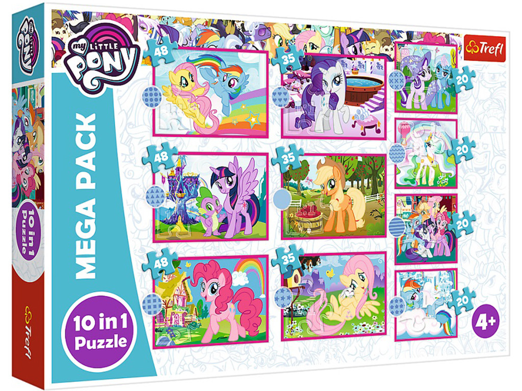 Пазли Trefl 10в1 Щасливі Поні.Hasbro №90380