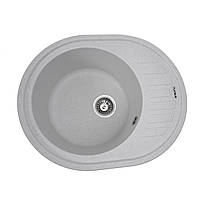 Гранитная мойка для кухни VALESO SOUL 6250 матовая Белая в точку