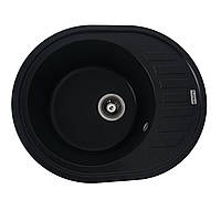 Гранитная мойка для кухни VALESO SOUL 6250 матовая Черный металлик