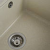 Гранітна мийка для кухні Platinum 5852 VESTA матова Пісок, фото 4