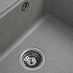Гранітна мийка для кухні Platinum 5852 VESTA матова Сіра, фото 4