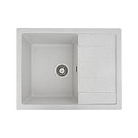 Гранитная мойка для кухни VALESO INTENSO 6550 матовая Белая в точку