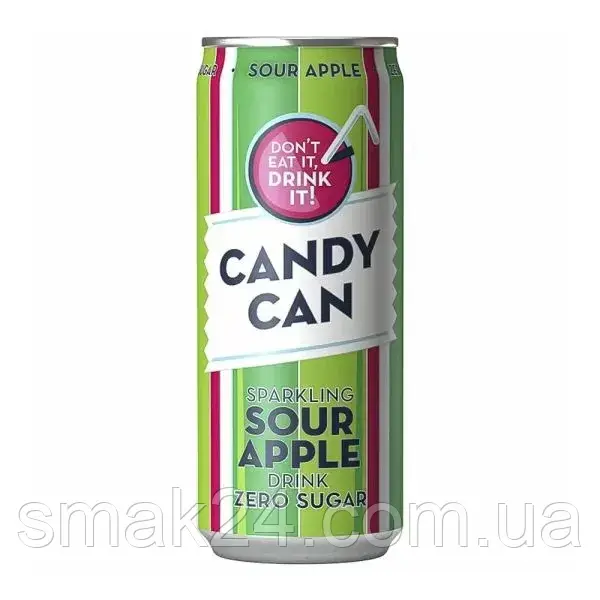 Напій газований зі смаком Кислого яблука БЕЗ САХАРА Candy Can 0.5 л Нідерланди