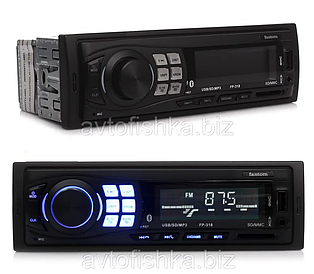 Автомагнітола в машину з Bluetooth Fantom FP-318 синя підсвітка. Магнітофон для авто
