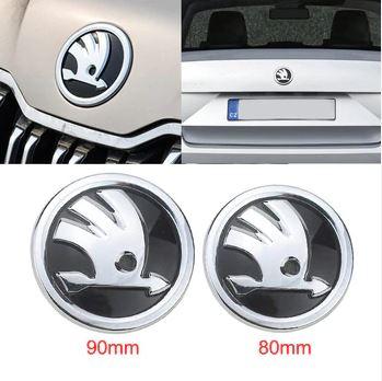 Skoda Шкода Емблема на капот/кришку багажника діаметром 90мм/80мм