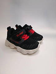Кросівки для хлопчика Clibee 985-F bl/red чорні р.22-25