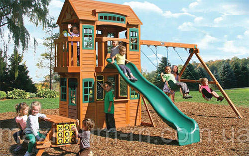 Ігровий комплекс ONTARIO для дітей. Дитячий майданчик із дереваpoy.
