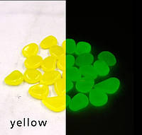 Светящиеся камни желтые в аквариум - в наборе 10шт. (размер одного камня 1,5-2,5см)