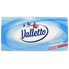 Серветки сухі Валлетто Valletto 100szt 21шт/ящ (Код: 00-00013626)