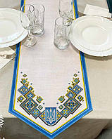 Заготівка під вишивку бісером ранер Тризуб. Габардин