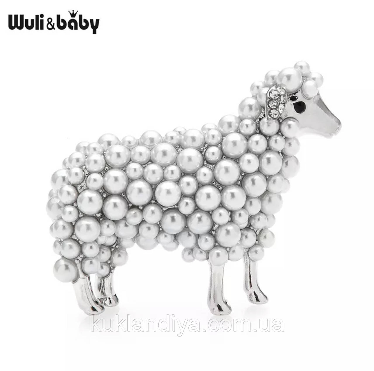 Жіноча Брошка у формі 424 Wuli&baby silver