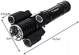 Ліхтар тактичний Trizand Searchlight T6 2 LED ZOOM 600 mAh, фото 9