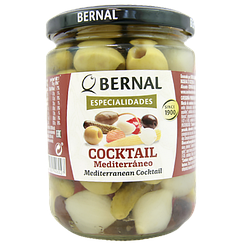 Оливки без кістки коктейль Бернал Bernal cocktail 250/436g 12шт/ящ (Код: 00-00013739)