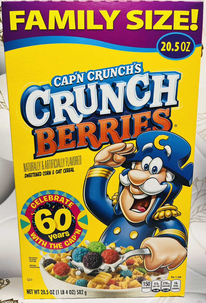 Сухий сніданок Cap'n Crunch's Crunch Berries фруктовий та хрумкий
