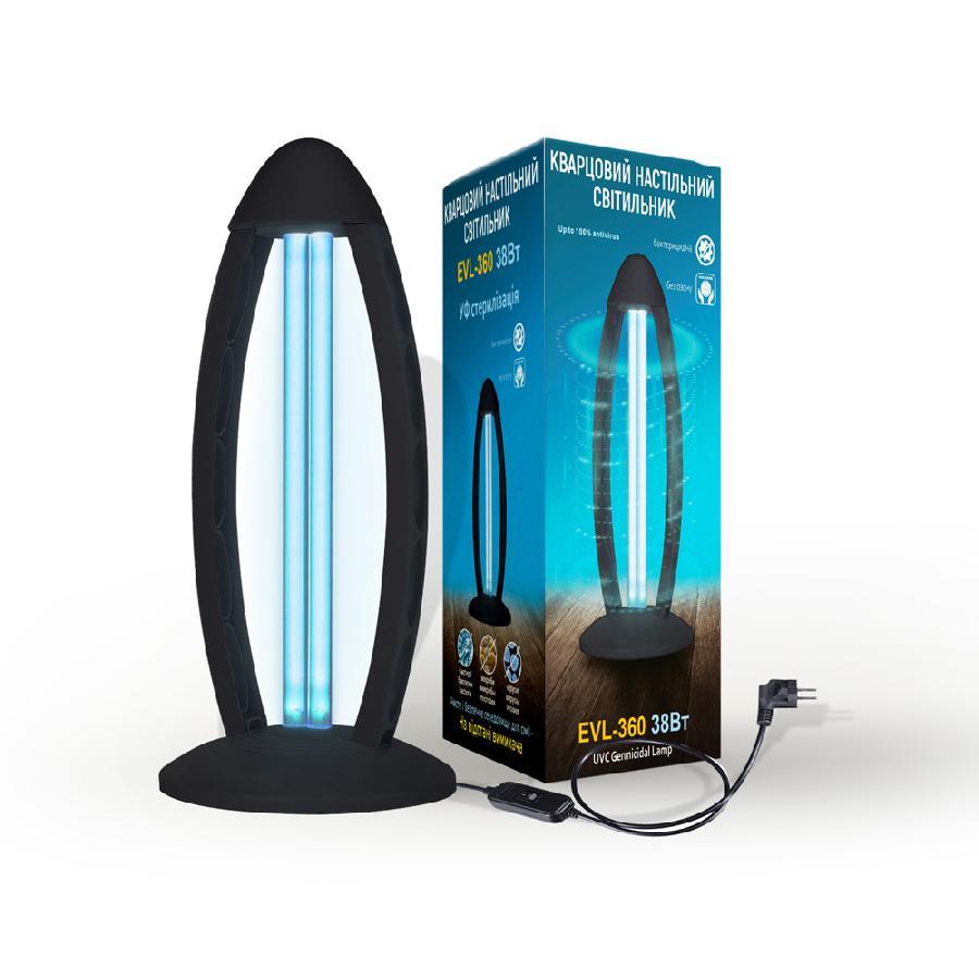 Кварцовий настільний світильник EVL-360 38 Вт без озону, фото 1
