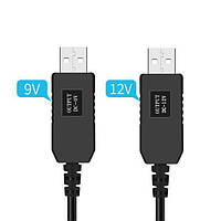 Набор кабель для роутера USB 5V-12V та 5V-9V (5,5×2,1) 1 м