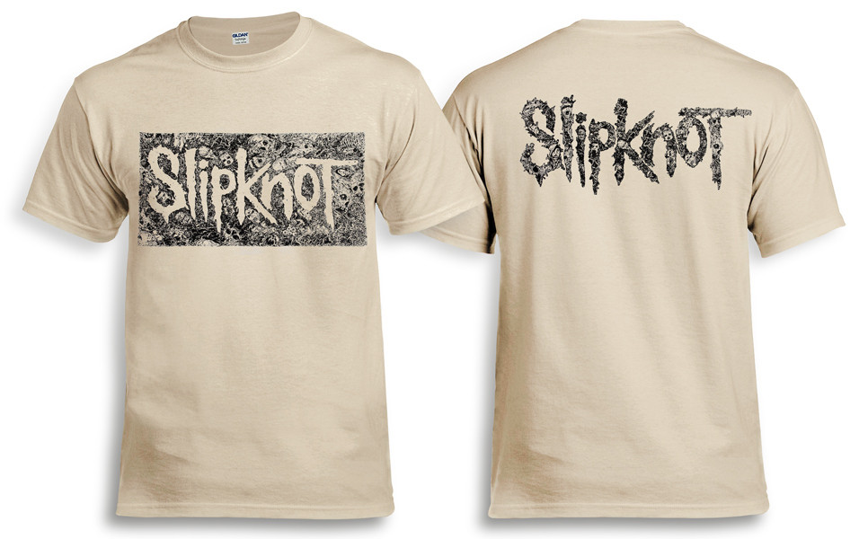 Футболка SLIPKNOT Гравюра Бежевий