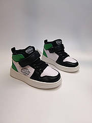 Кросівки для хлопчика Clibee 161 Е bl/green білі р.29