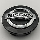 Ковпачок на диски Nissan 60 мм 56 мм чорний, фото 2