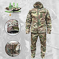 Чоловічий камуфляжний костюм Мультикам (46,48,50,52,54,56,58,60р) Водозахисний для військових Soft-Shell Демісезон
