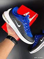 Чоловічі спортивні кросівки Nike Air Max 98 синій, чорний, шкіряні кроси Найк Ейр Еір Макс 98 (шкіра, сітка) Демісезон