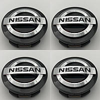 Колпачки заглушки на литые диски Nissan 54мм 48 мм черные C7042K54