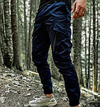 Чоловічі штани тактичні сині демісезонні | брюки карго чоловічі весна-осінь Туреччина. Живе фото, фото 3