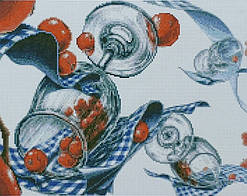 Набір для творчості алмазна картина Strateg Келихи з ягодами Strateg 40х50 см (D0036)