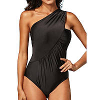 Суцільний жіночий купальник на одне плече