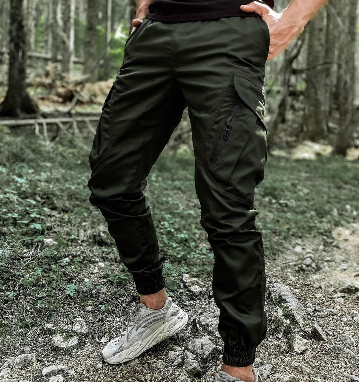 Чоловічі штани тактичні демісезонні хакі | брюки карго чоловічі весна-осінь Туреччина. Живе фото, фото 1