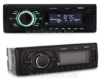 Автомагнітола в машину з Bluetooth Fantom FP-316 зелене підсвічування. Магнітофон для авто