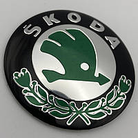 Наклейка для колпачков с логотипом Skoda Шкода 56 мм металл