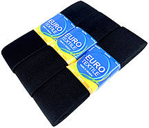 Гумки для одягу "EuroTextile" (50mm/5m) чорні, тасьма еластична поліестер