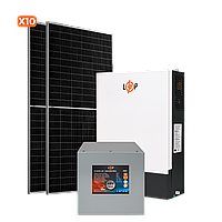 Солнечная электростанция (СЭС) 5kW АКБ 6.7kWh (литий) 140 Ah Премиум