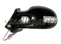 Дзеркало бічне ЗБ 3252C BLACK/LED чорн/пів