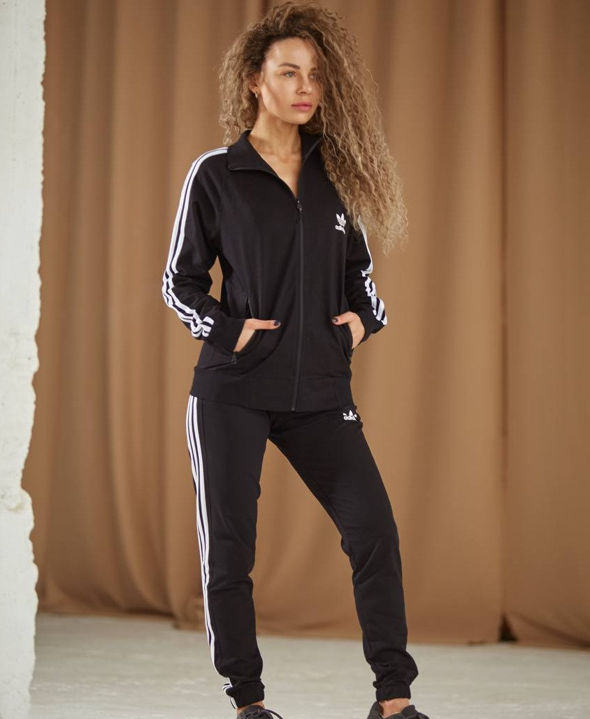 Женский спортивный костюм Adidas Адидас трикотаж весна осень (олимпийка ...